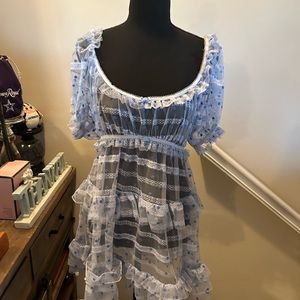 Blue and white Victoria secret lingerie